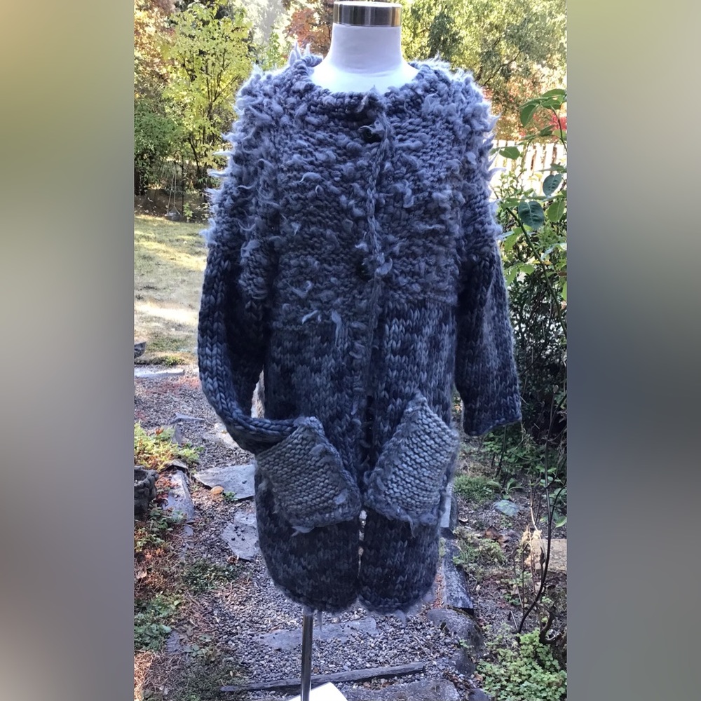 Hand Knit Alpaca& Wool Sweater Jacket